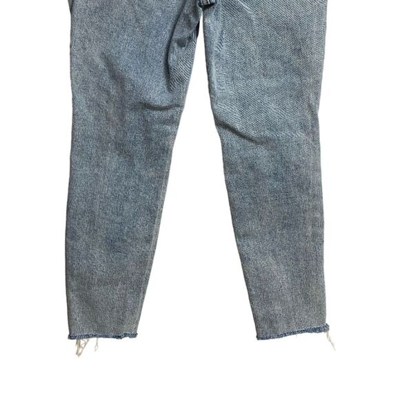 Old Navy OG Straight Jeans Women's Size 0P High Rise Light Wash Distress Ripped - Picture 9 of 12